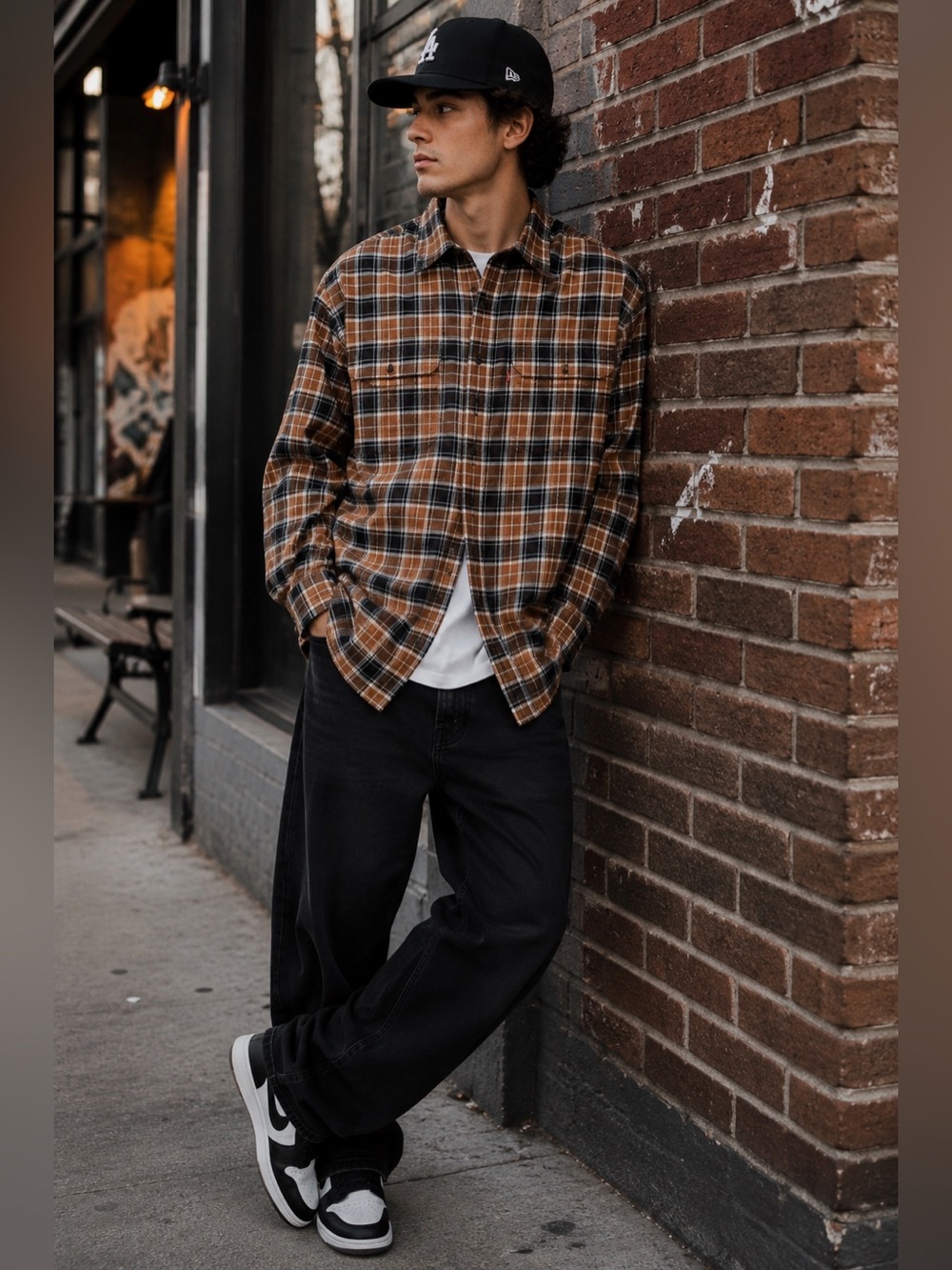 NWT Levi’s Brown Plaid Cotton Button Up Flannel Shirt Medium